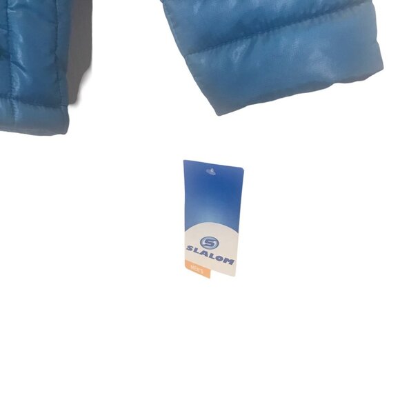 SLALOM Mens Winter Coat Quilted Puffer Jacket Front Full Zip Warm Blue Small S - Picture 5 of 6